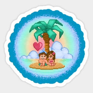 Island Adventure Love Sticker